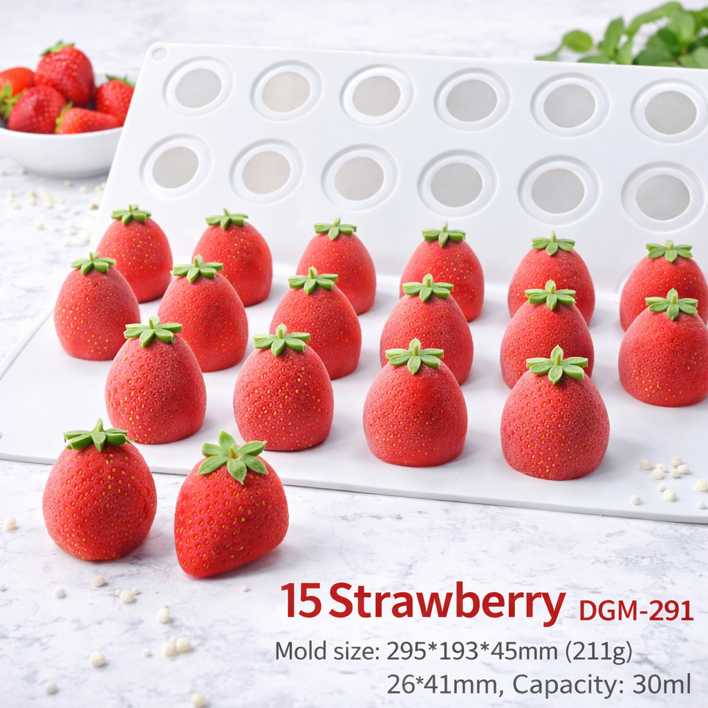 Strawberry Mold (15 Cavities) - Papagino Foods Inc. 