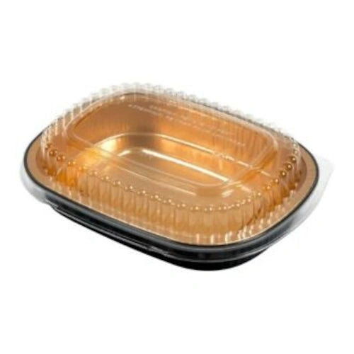 Titan 72oz Black & Gold Takeout Containers with High Lids – 2 Sets - Papagino Foods Inc. 