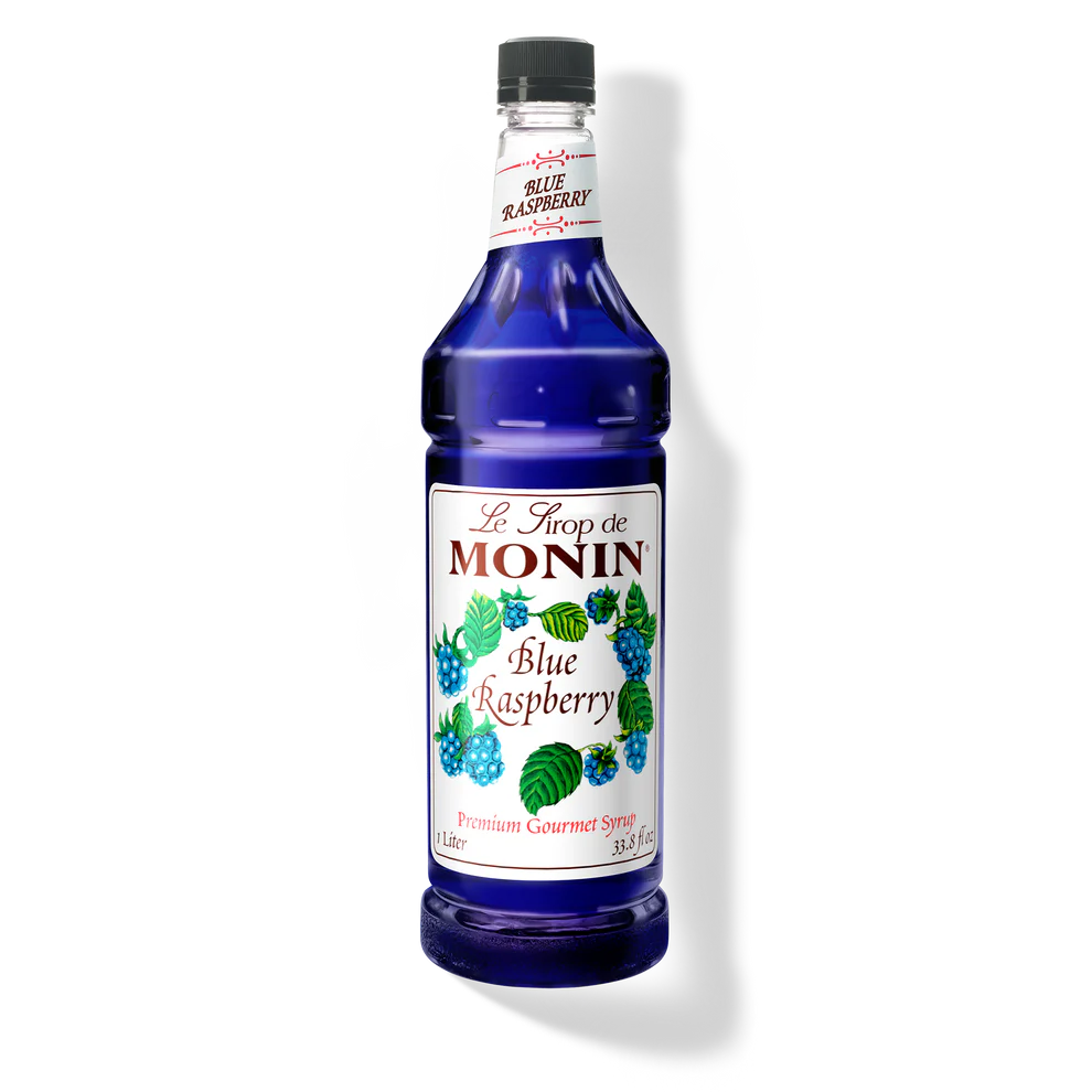 Monin Blue Raspberry Premium Syrup PET - Papagino Foods Inc. 