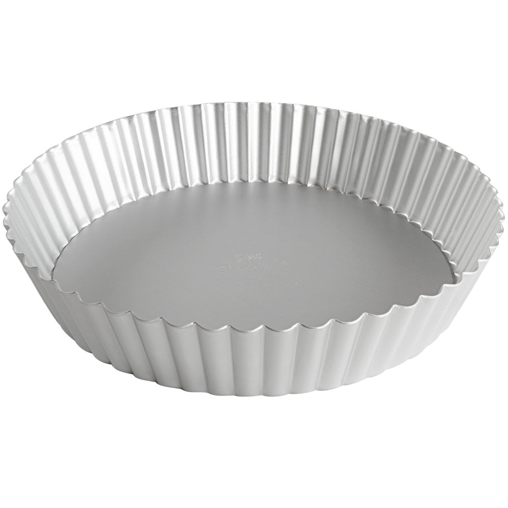 Fat Daddio, Anodized Aluminum, Fluted Tart Pan Removable Bottom, 3 3/4 in x 1 in (PFT-375) - Papagino Foods Inc.