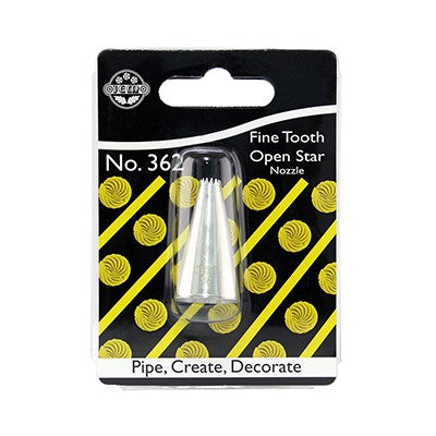 JEM Nozzle - Fine Tooth Open Star #362 #NZ362 - Papagino Foods Inc.