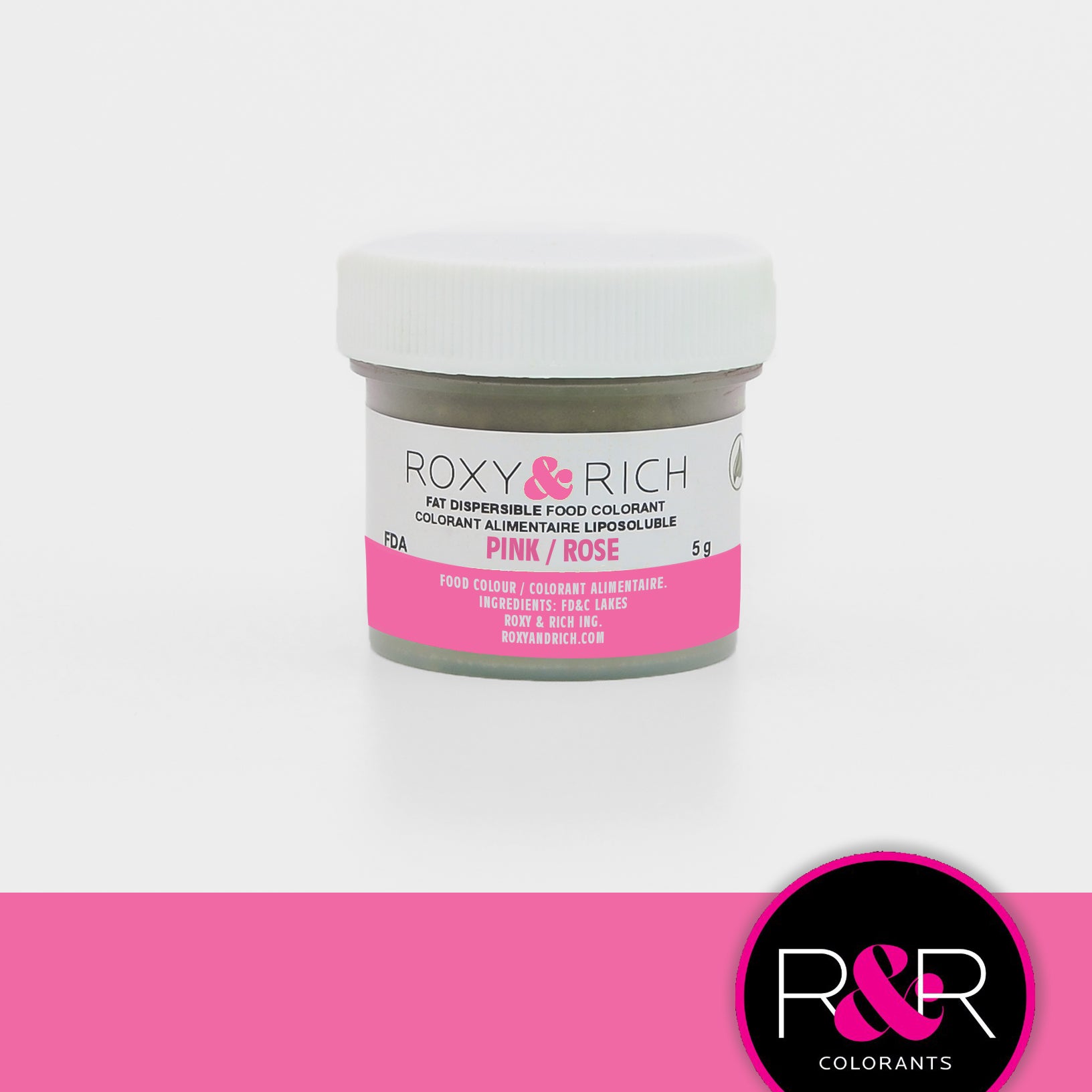 Roxy & Rich Fat Dispersible Dust Pink (# P5-B04) - 5 G - Papagino Foods Inc.