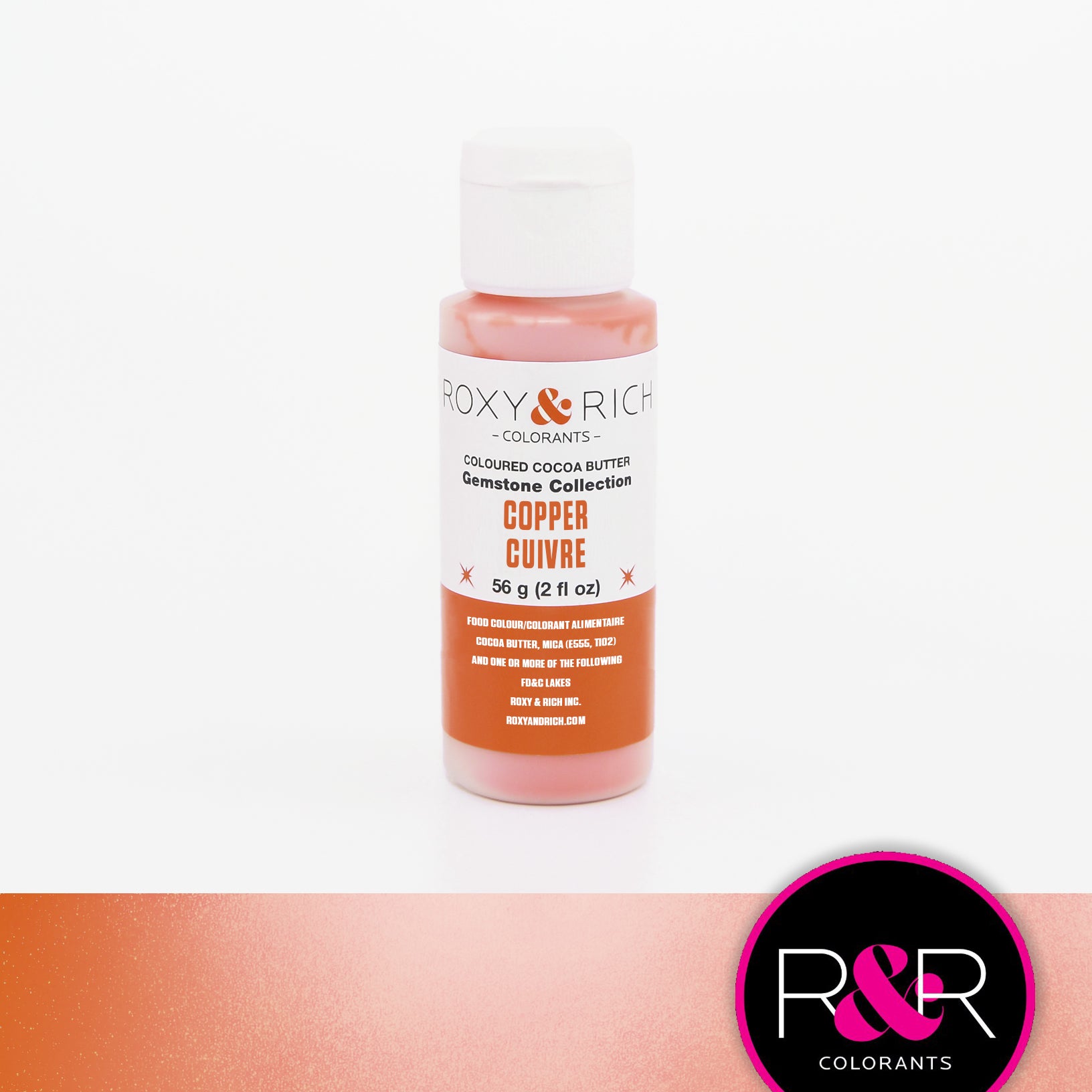 Roxy & Rich Gemstone Cocoa Butter Copper (#BG2-030) - 2 OZ - Papagino Foods Inc.
