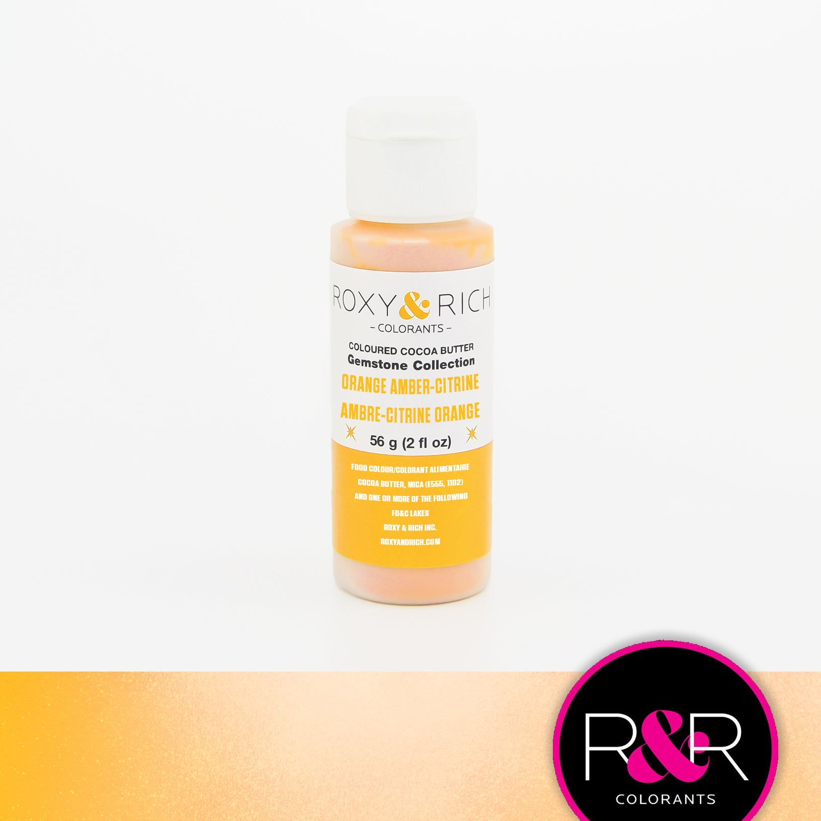 Roxy & Rich Gemstone Cocoa Butter Orange Amber-Citrine (#BG2-003) - 2 OZ - Papagino Foods Inc.
