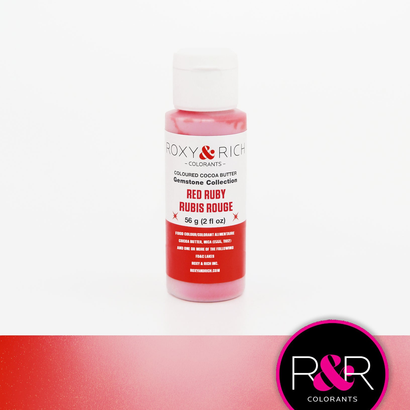 Roxy & Rich Gemstone Cocoa Butter Red Ruby (#BG2-006) - 2 OZ - Papagino Foods Inc.