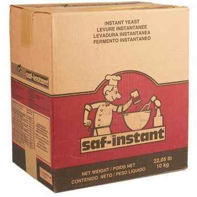 Papagino Foods Inc. Lesaffre dry instant yeast 1 lb case, 20-pack, with red packaging and individual yeast packets.